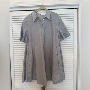 NWOT Aritzia Babaton Dress Large Blue and White